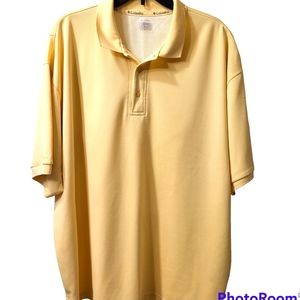 Columbia Performance Fishing Gear Size 2XL Men's Yellow Short Sleeve Polo Shirt